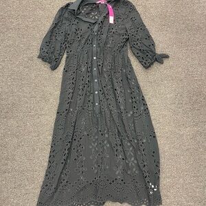 Lilly Pulitzer Black Eyelet Maxi Dress